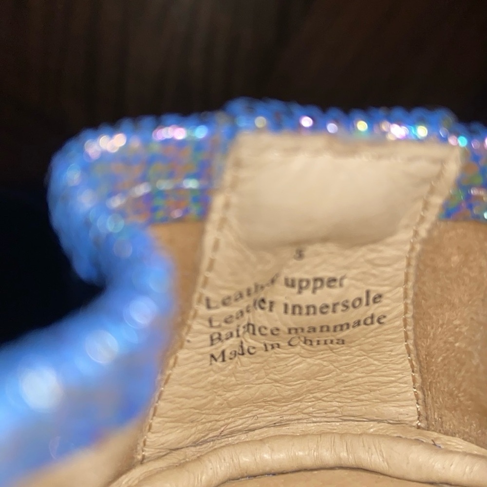 Brand New Leather Folding Ballet Flats Rainbow Shimmer Packable Shoes Like Tieks - Picture 9 of 15